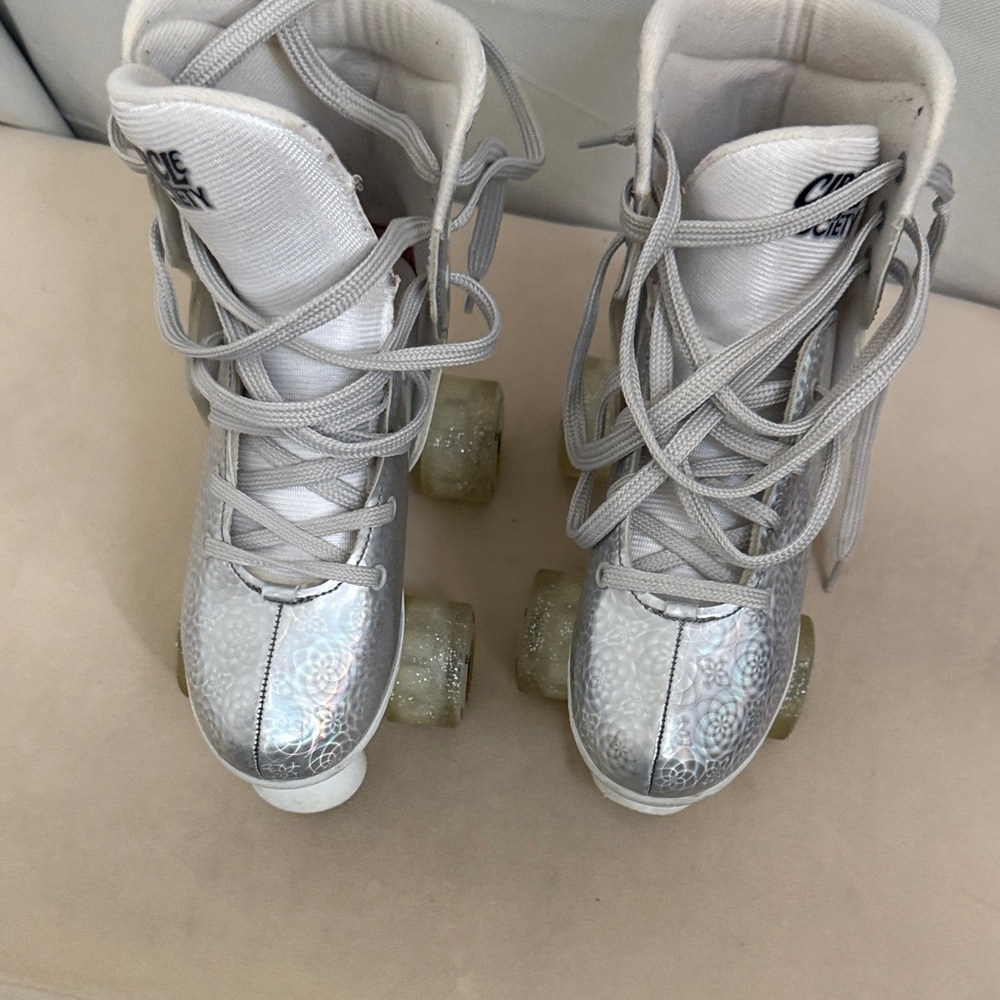 Chic Kids Silver Roller Skates